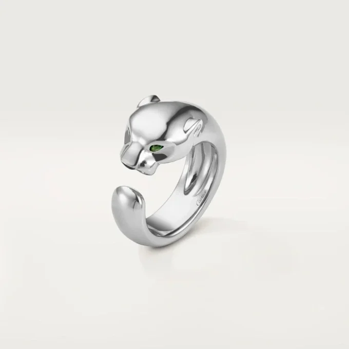 Panthere De Cartier Ring – White Gold, Tsavorite Garnets, Onyx – Cartier