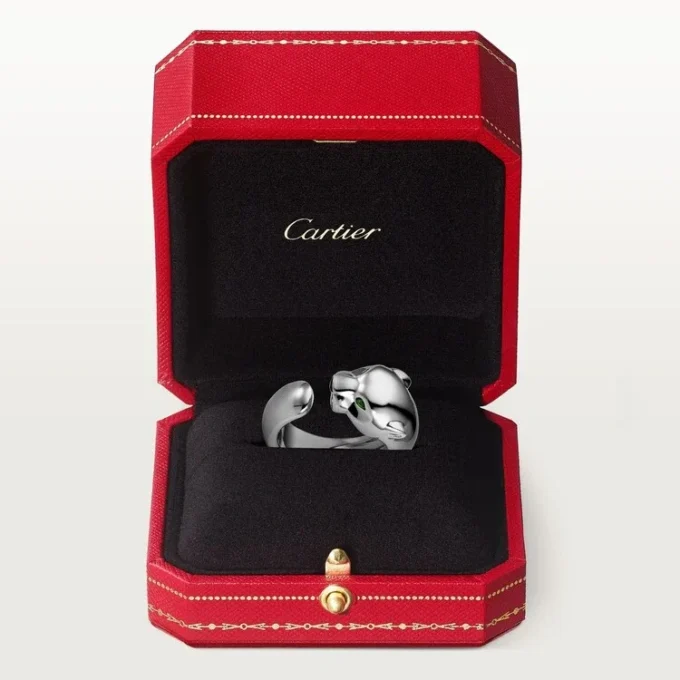 Panthere De Cartier Ring – White Gold, Tsavorite Garnets, Onyx – Cartier