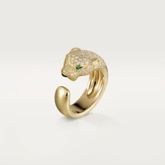 Panthere De Cartier Ring – Yellow Gold, Diamonds, Emeralds, Onyx – Cartier Panthere De Cartier Ring – Yellow Gold, Diamonds, Emeralds, Onyx – Cartier