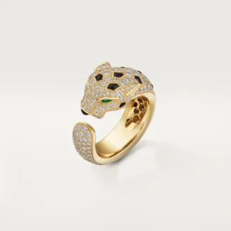 Panthere De Cartier Ring – Yellow Gold, Emeralds, Onyx, Diamonds – Cartier Panthere De Cartier Ring – Yellow Gold, Emeralds, Onyx, Diamonds – Cartier
