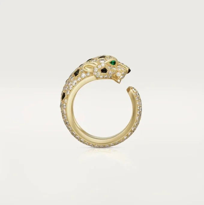 Panthere De Cartier Ring – Yellow Gold, Emeralds, Onyx, Diamonds – Cartier