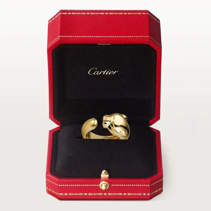 Panthere De Cartier Ring – Yellow Gold, Onyx, Tsavorite Garnet – Cartier