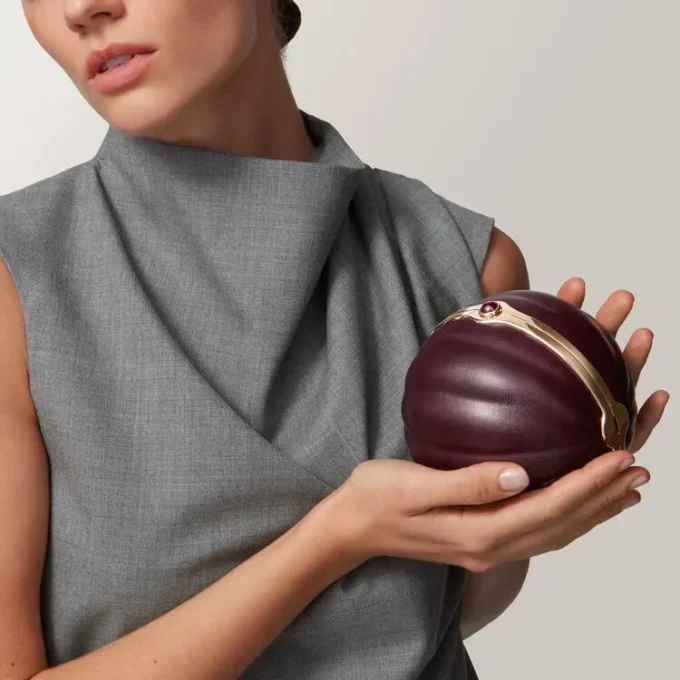 Round Bag with Gadroon Motif, Cartier Soir