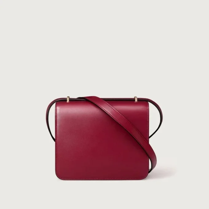 Shoulder Bag, Mini, Double C De Cartier – Cherry Red Calfskin, Gold and Cherry Red Enamel Finish – Cartier