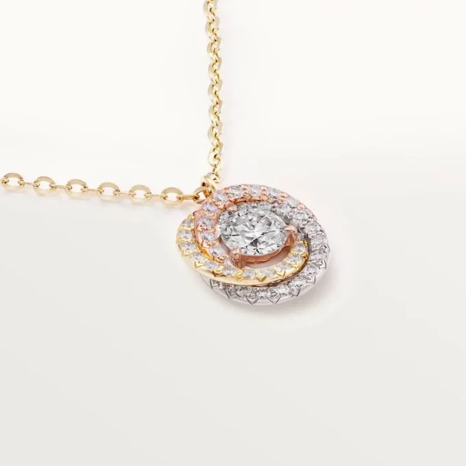 Trinity Pendant, 1 Diamond, Paved Trinity Pendant, 1 Diamond, Paved