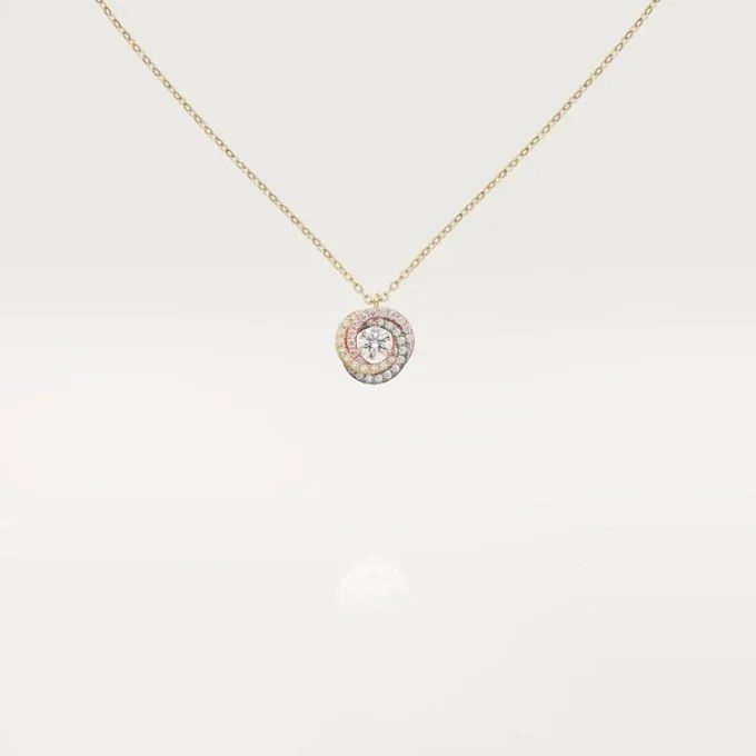 Trinity Pendant, 1 Diamond, Paved Trinity Pendant, 1 Diamond, Paved