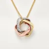 Trinity Pendant, Cushion-Shaped, Half-Paved Trinity Pendant, Cushion-Shaped, Half-Paved