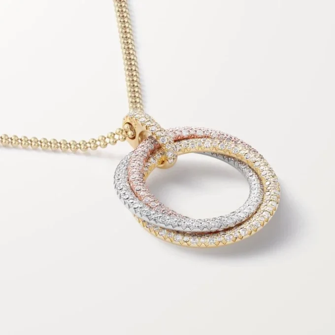 Trinity Pendant, Large Model, Paved Trinity Pendant, Large Model, Paved
