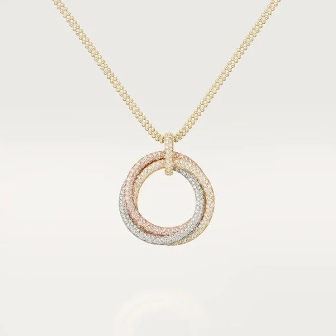 Trinity Pendant, Large Model, Paved Trinity Pendant, Large Model, Paved