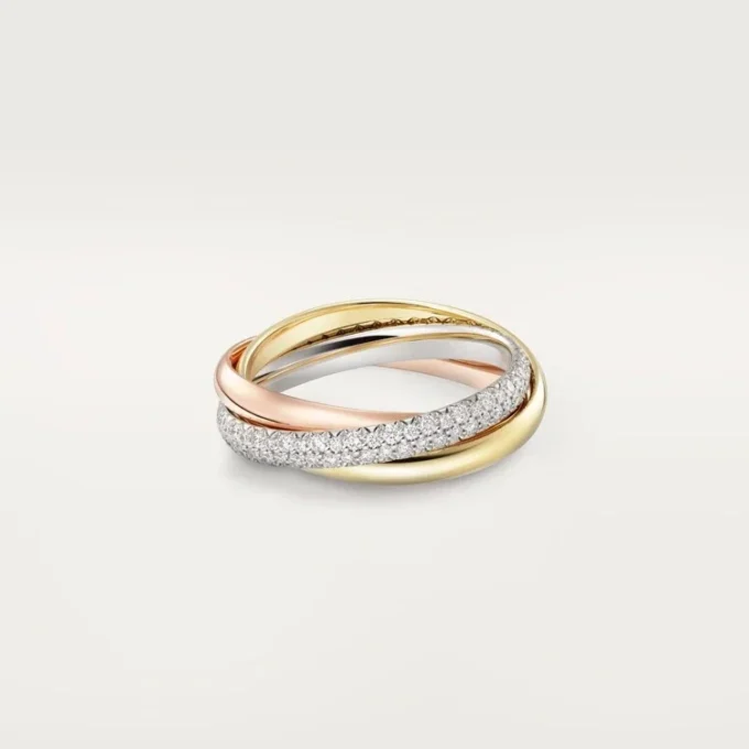 Trinity Ring, Small Model, Half-Paved
