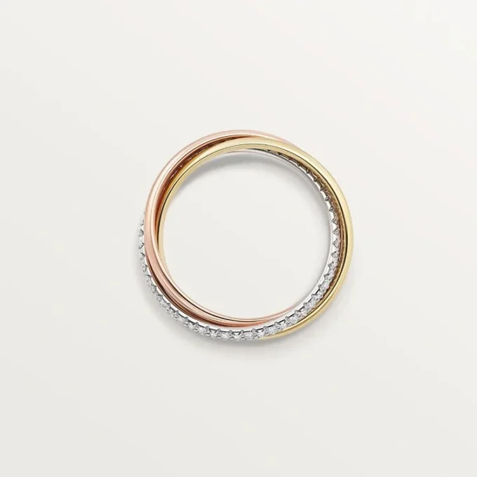 Trinity Ring, Small Model, Half-Paved