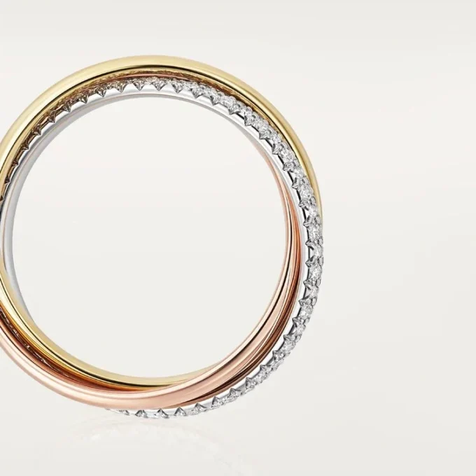 Trinity Ring, Small Model, Half-Paved