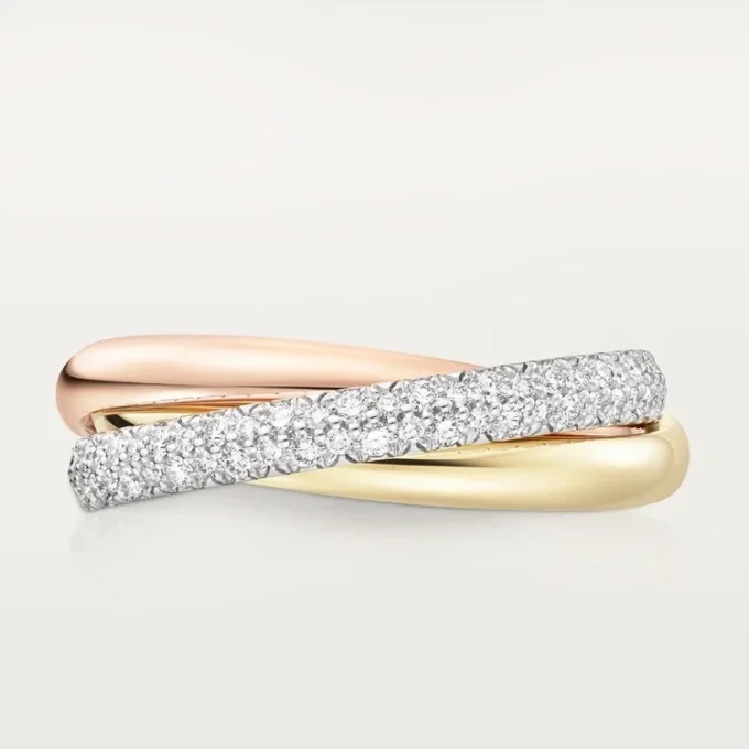 Trinity Ring, Small Model, Half-Paved