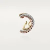 Trinity Single Earring, Lacquer, Half-Paved