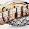 Trinity Two-Finger Ring, Lacquer, Paved