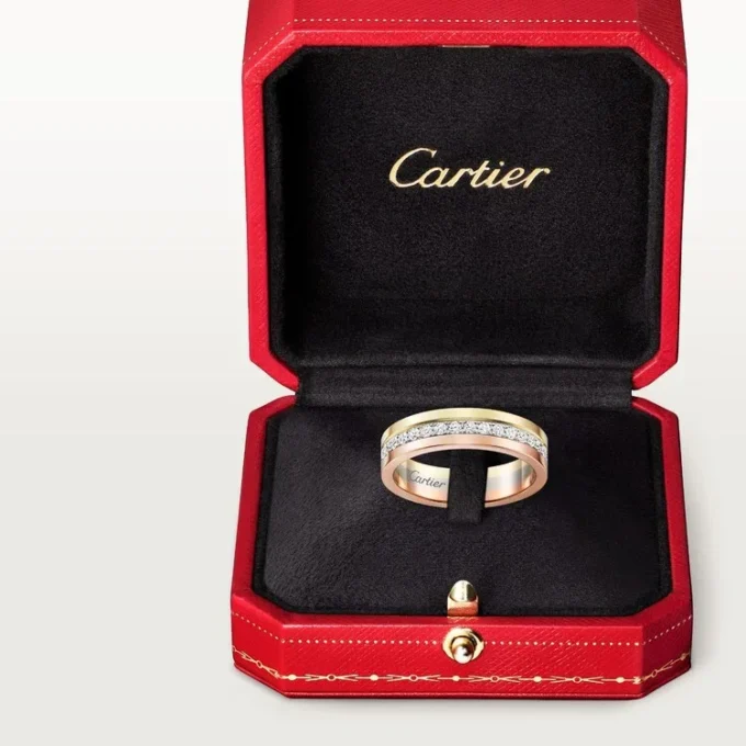 Vendome Louis Cartier Wedding Band, 4.8 Mm Width, Paved Vendome Louis Cartier Wedding Band, 4.8 Mm Width, Paved